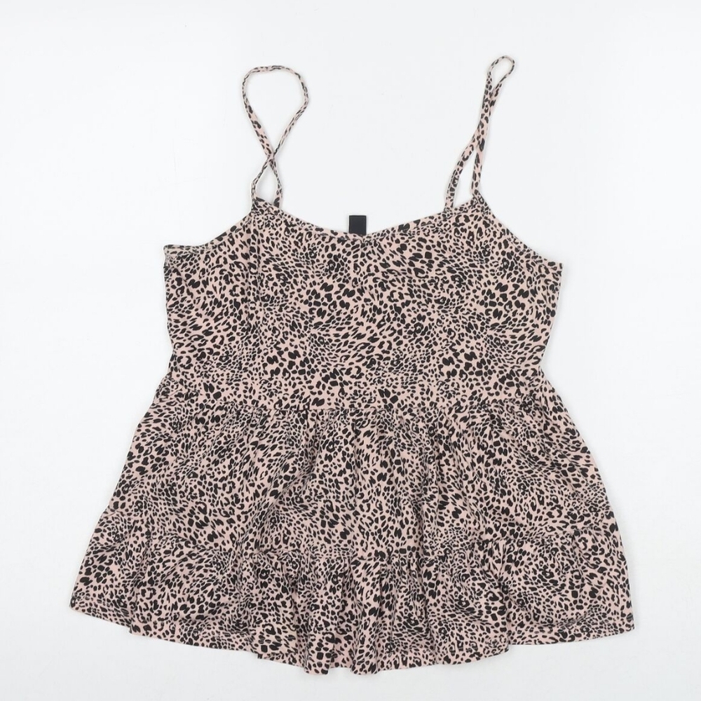 Leopard Print Spaghetti Strap Top